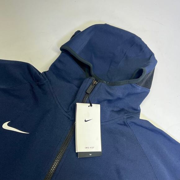 NIKE Dri-fit Showtime Full Zip Jacket Women's Sz L Navy Blue CQ0335-419 - Picture 3 of 9